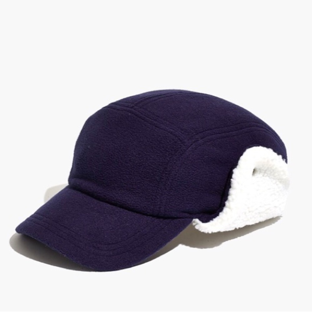 Madewell Fleece Baseball Trapper Hat
